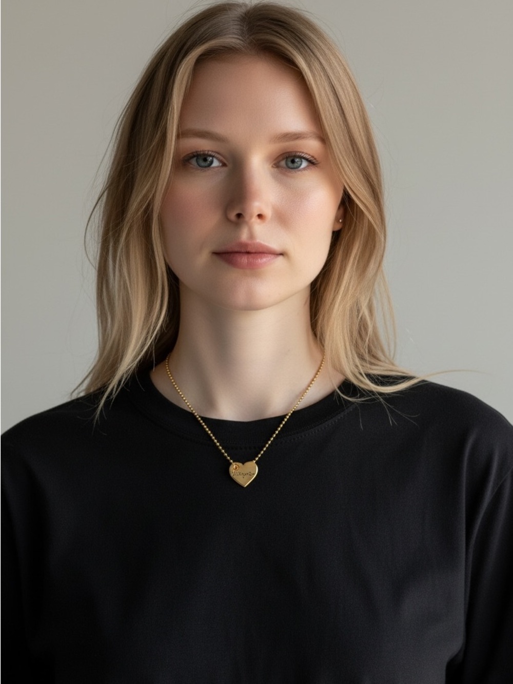 9/19 Gold Heart Pendant Necklace - Elegant Women's Jewelry